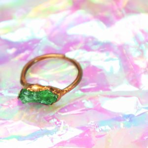 Ring Patina on Copper with Recycled Glass