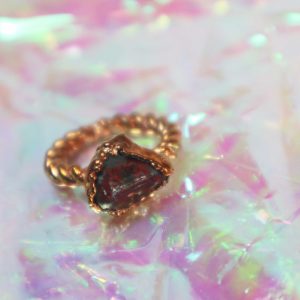 Ring Patina on Copper with Mahogany Obsidian Gemstone