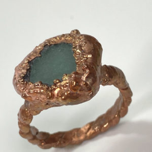 Raw Green Aventurine Gemstone Ring